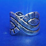 Lade das Bild in den Galerie-Viewer, Ohrklemme aus Silber Ear Cuff im Flechtdesign
