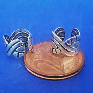Ohrklemme aus Silber Ear Cuff im Flechtdesign