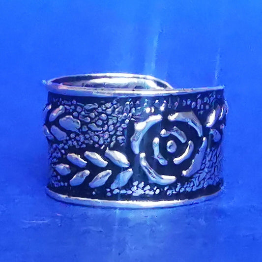Ohrklemme aus Silber Ear Cuff mit Rose