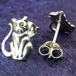 Lade das Bild in den Galerie-Viewer, Ohrstecker Katze 925 Silber - Ohrringe
