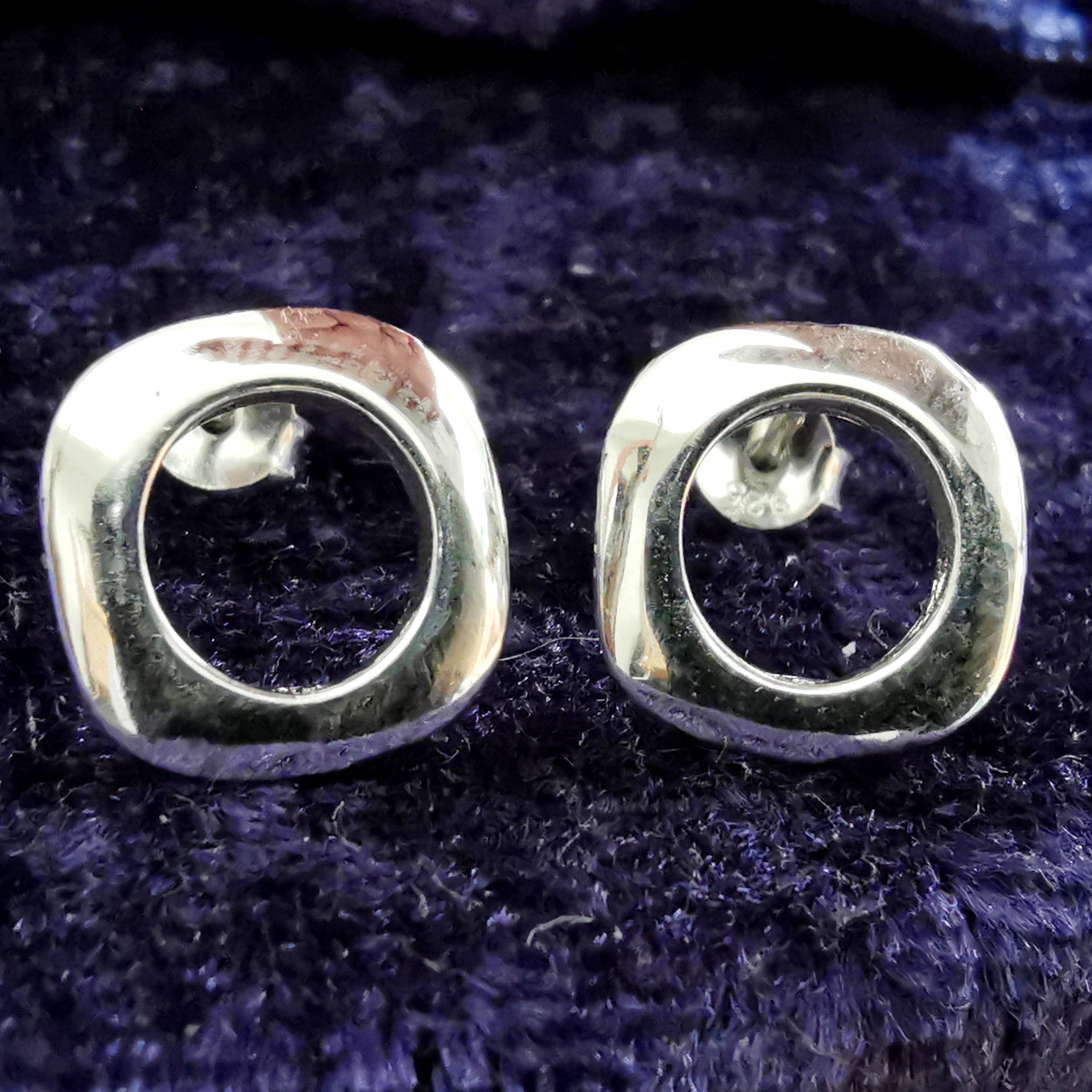 Ohrstecker aus Silber Quadrat - Ohrringe
