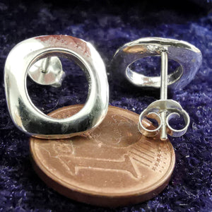Ohrstecker aus Silber Quadrat - Ohrringe