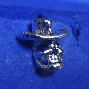Ohrstecker Totenkopf mit Cowboyhut 925 Silber – Ohrringe