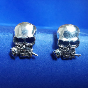 Ohrstecker Totenkopf aus 925 Sterling Silber - Ohrringe