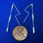 Lade das Bild in den Galerie-Viewer, Durchzieher aus Silber mit gedrehtem Stab an Kette
