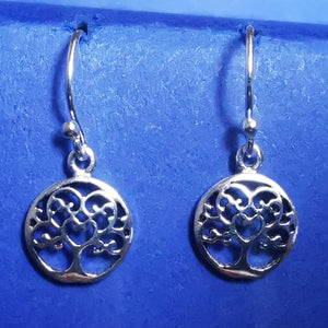 Ohrhänger aus Silber Lebensbaum Design