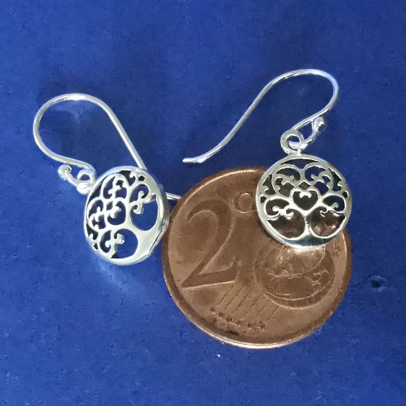 Ohrhänger aus Silber Lebensbaum Design