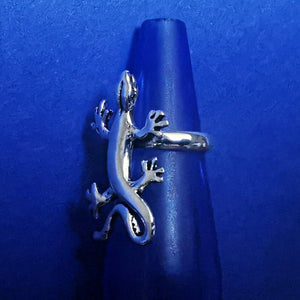 Ohrklemme Earcuff aus Silber im Eidechsen / Gecko Design