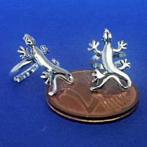 Ohrklemme Earcuff aus Silber im Eidechsen / Gecko Design