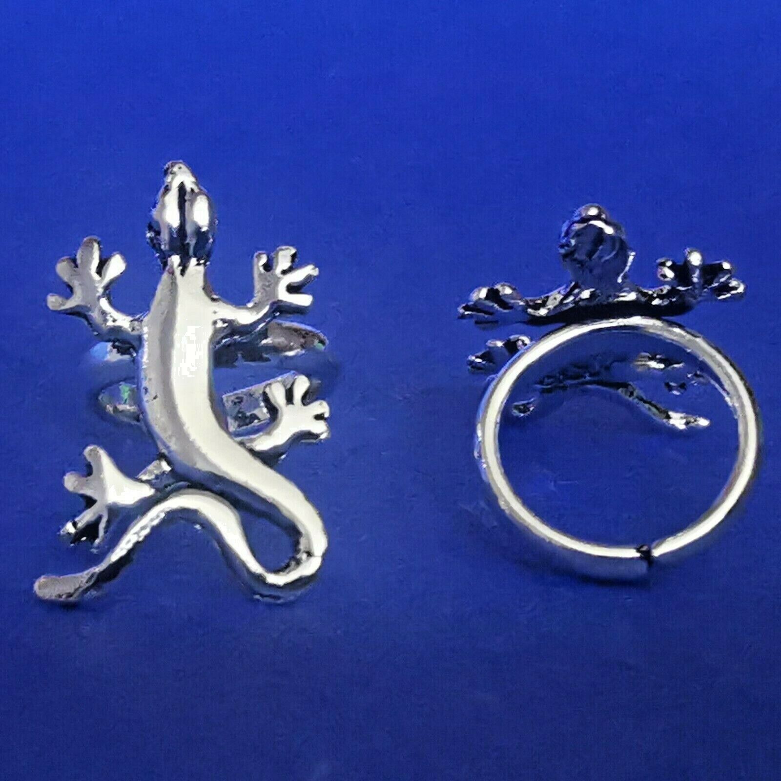 Ohrklemme Earcuff aus Silber im Eidechsen / Gecko Design