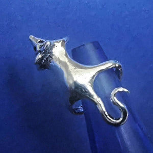 Ohrklemme aus Silber im Rattendesign