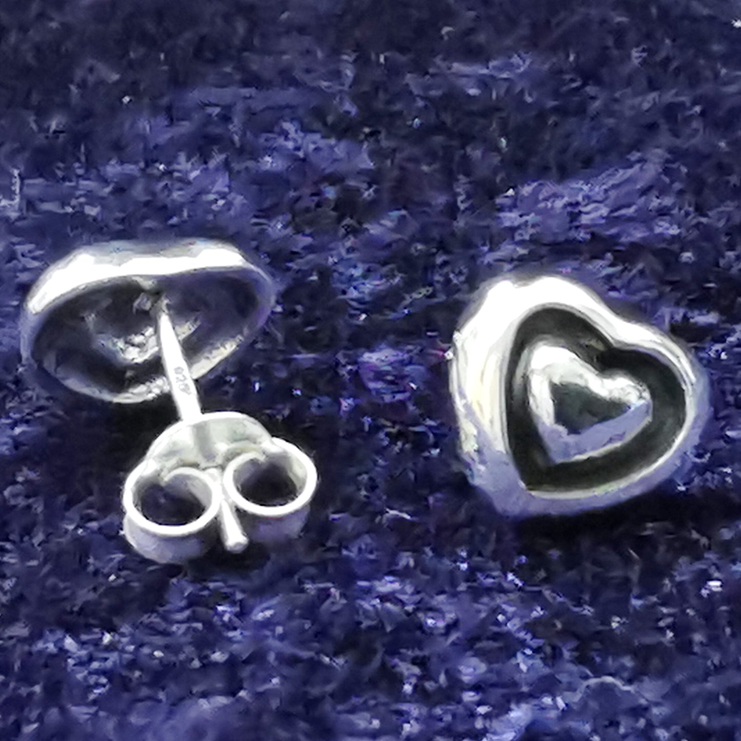 Ohrstecker aus Silber Herzen dreidimensional – Ohrringe
