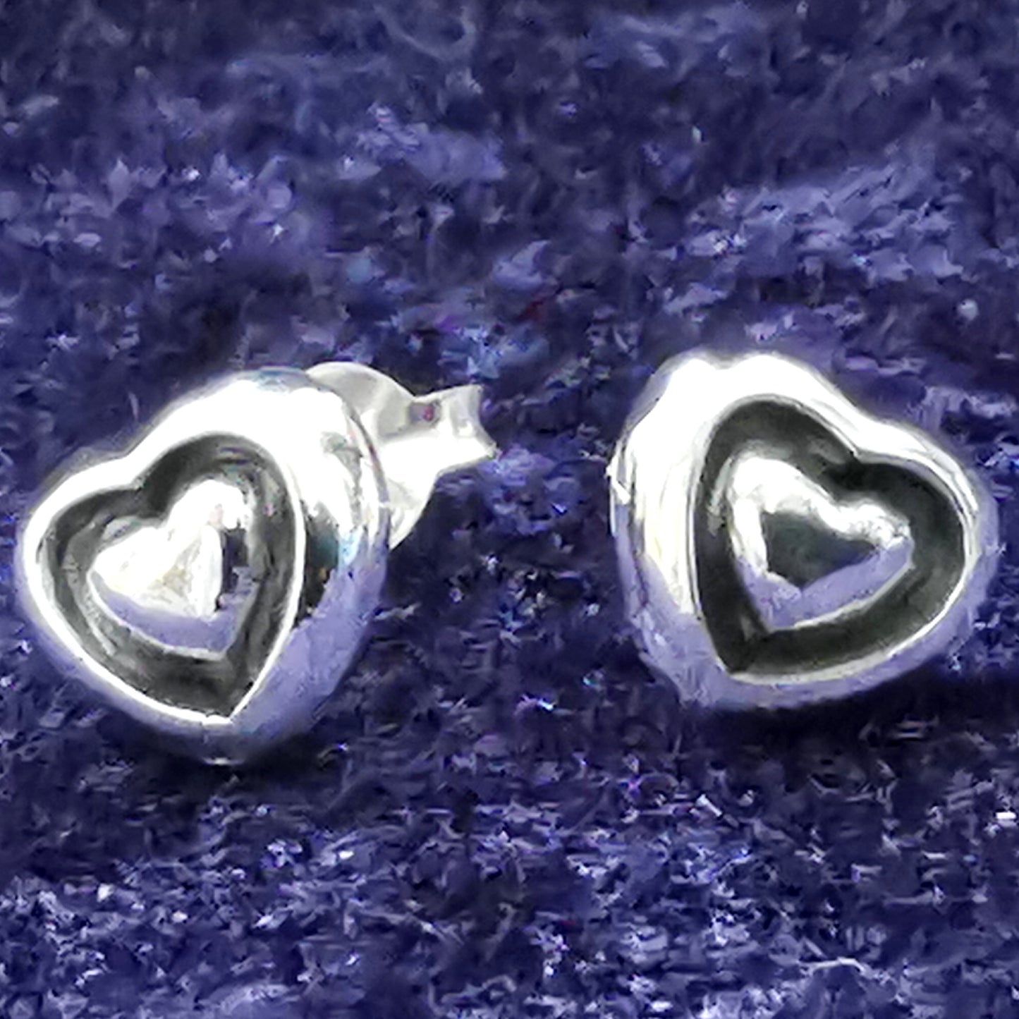 Ohrstecker aus Silber Herzen dreidimensional – Ohrringe