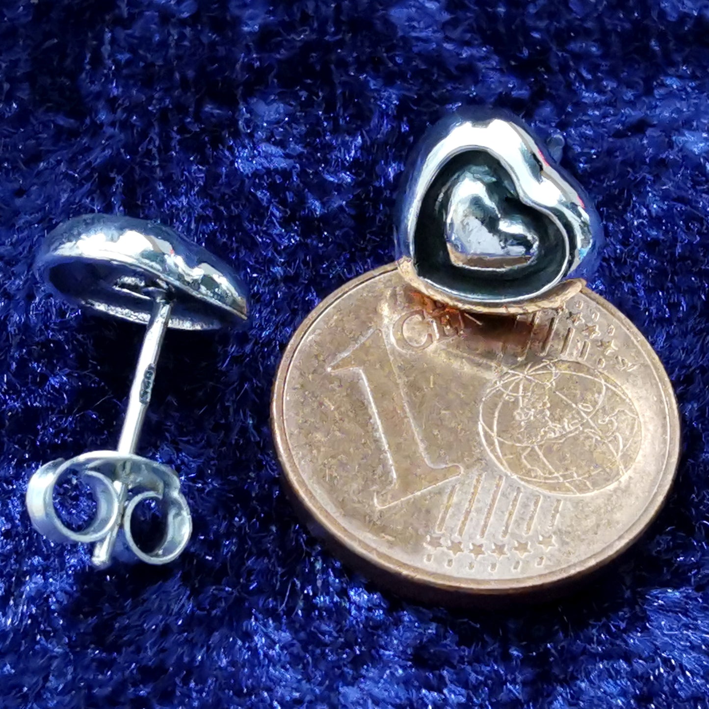 Ohrstecker aus Silber Herzen dreidimensional – Ohrringe