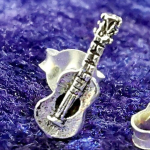 Ohrstecker Gitarre aus 925 Silber – Ohrringe