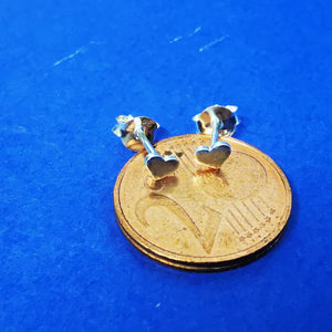 Ohrstecker kleines Herz aus 925 Silber - Ohrringe