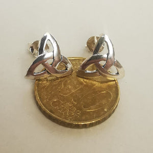Keltischer Knoten Triquetra Ohrstecker aus 925 Silber - Ohrringe