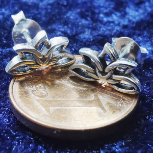 Ohrstecker Lotus Blüte Blume Flower aus 925 Silber – Ohrringe