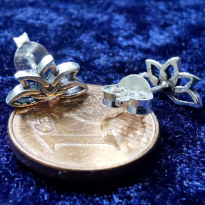 Ohrstecker Lotus Blüte Blume Flower aus 925 Silber – Ohrringe
