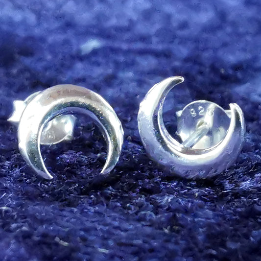 Ohrstecker aus Silber Halbmond