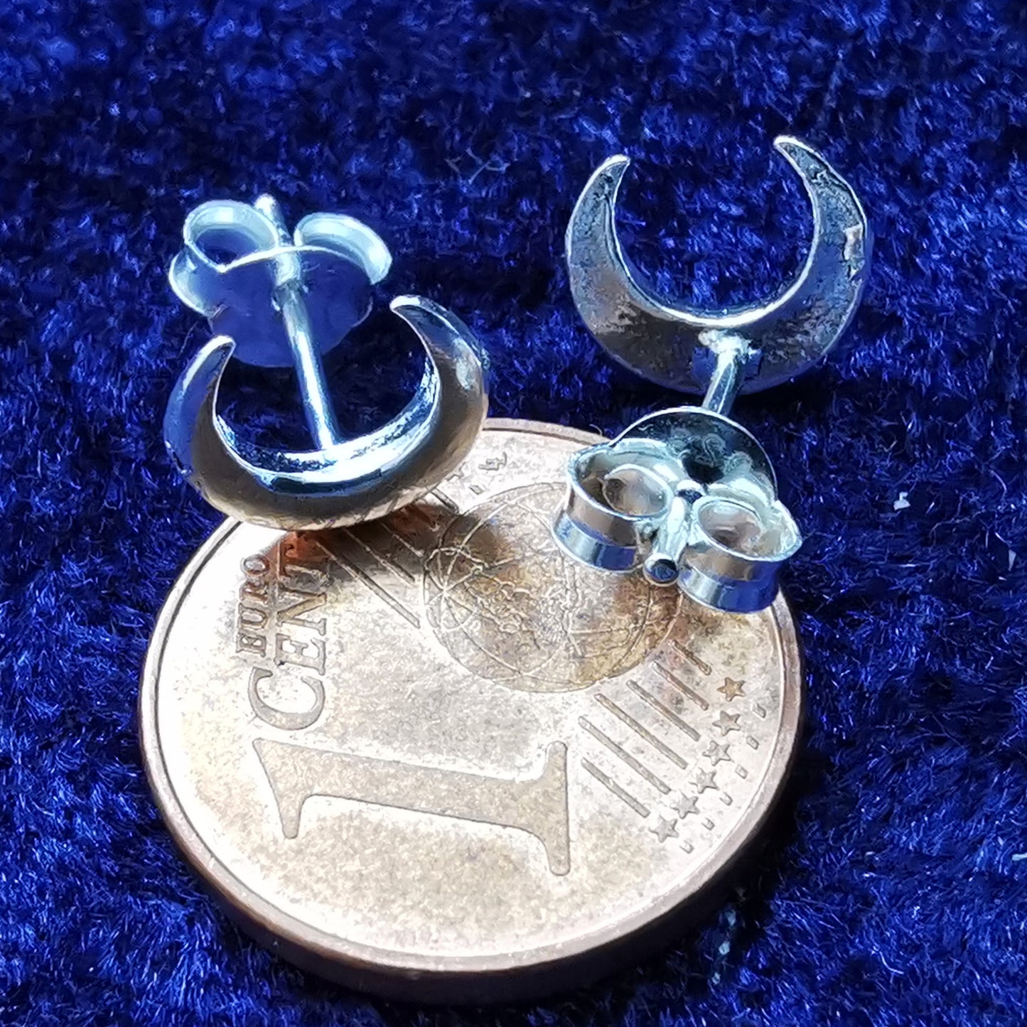 Ohrstecker aus Silber Halbmond