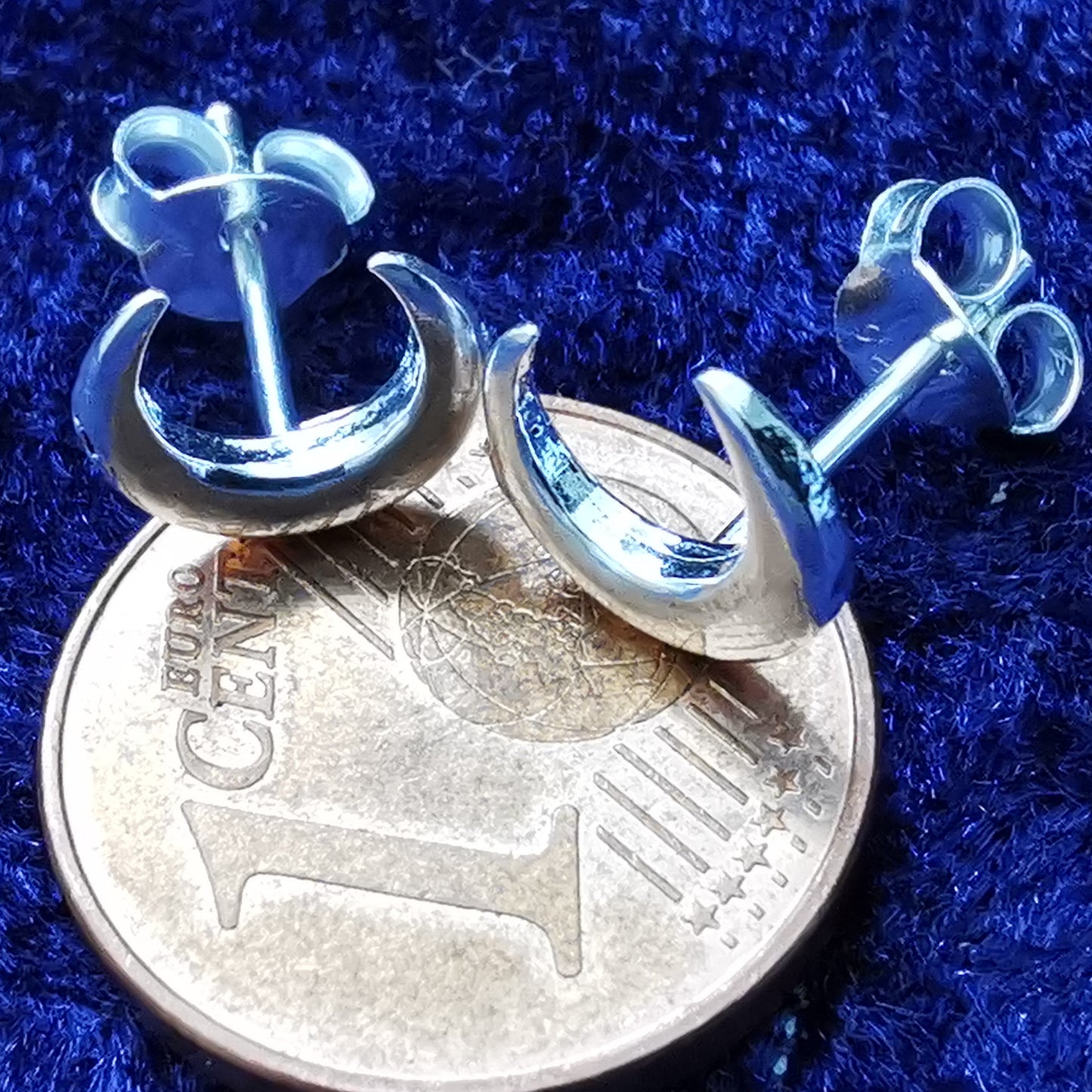 Ohrstecker aus Silber Halbmond