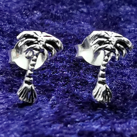 Ohrstecker Palmen aus 925 Silber – Ohrringe