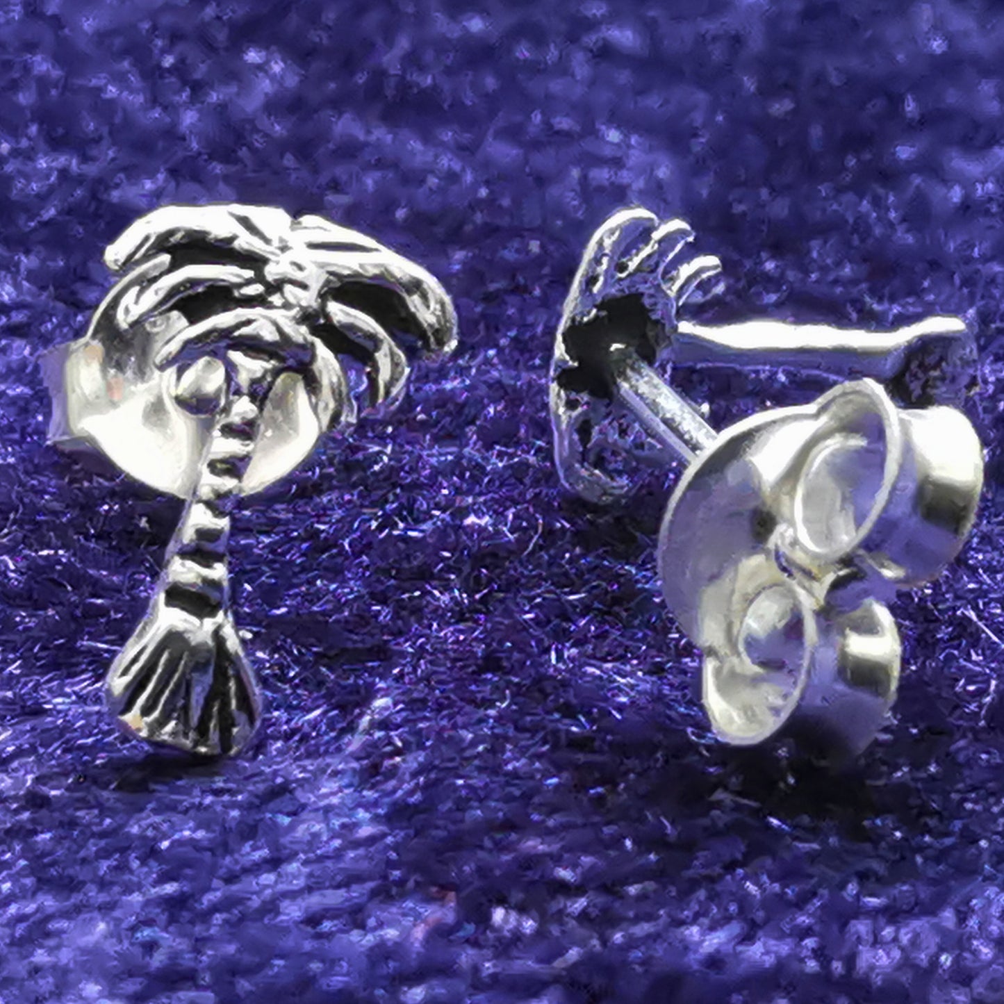 Ohrstecker Palmen aus 925 Silber – Ohrringe