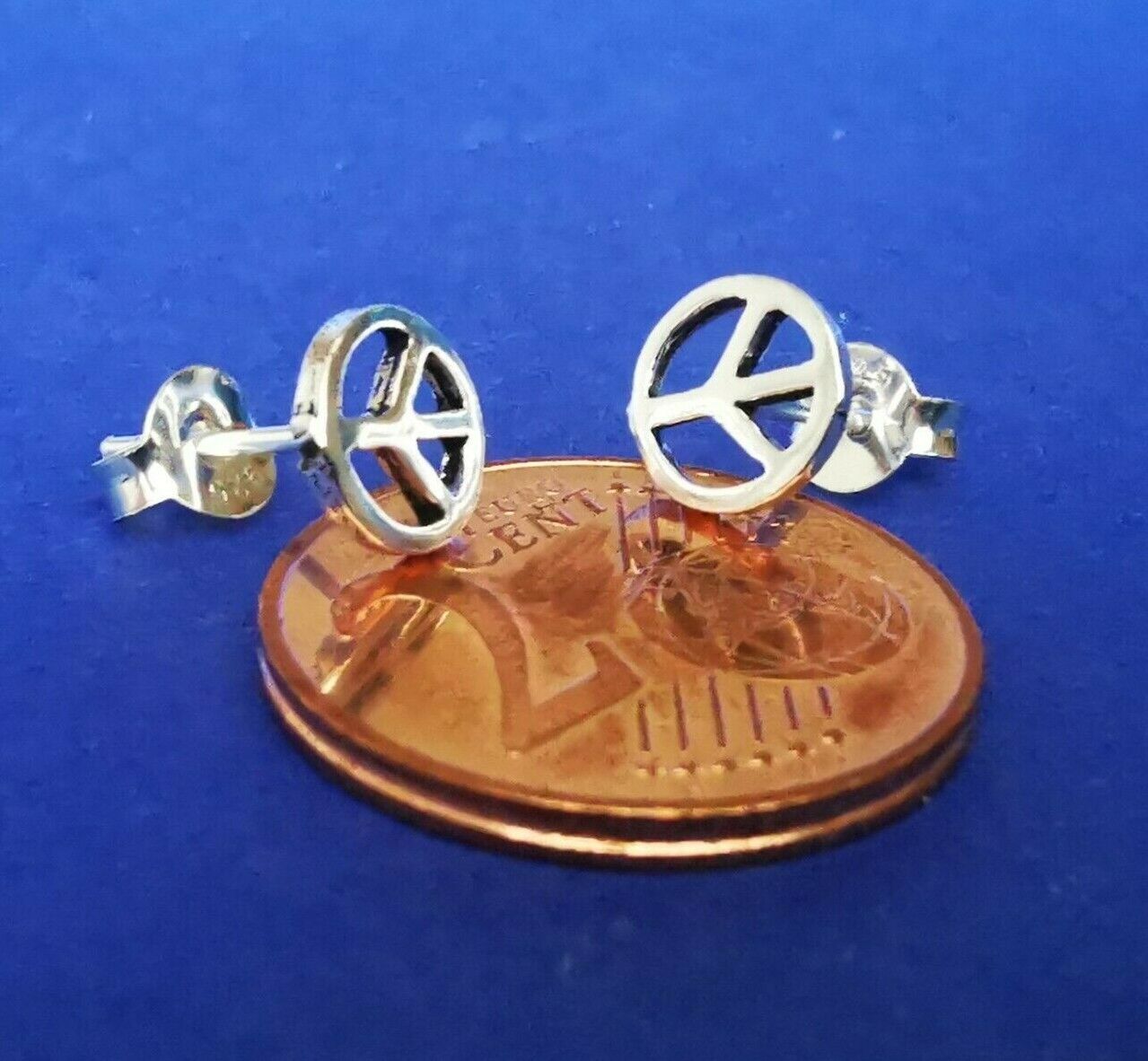 Ohrstecker aus Silber Peace CND Symbol