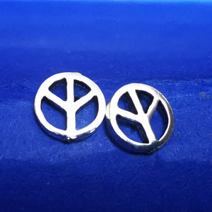 Ohrstecker aus Silber Peace CND Symbol
