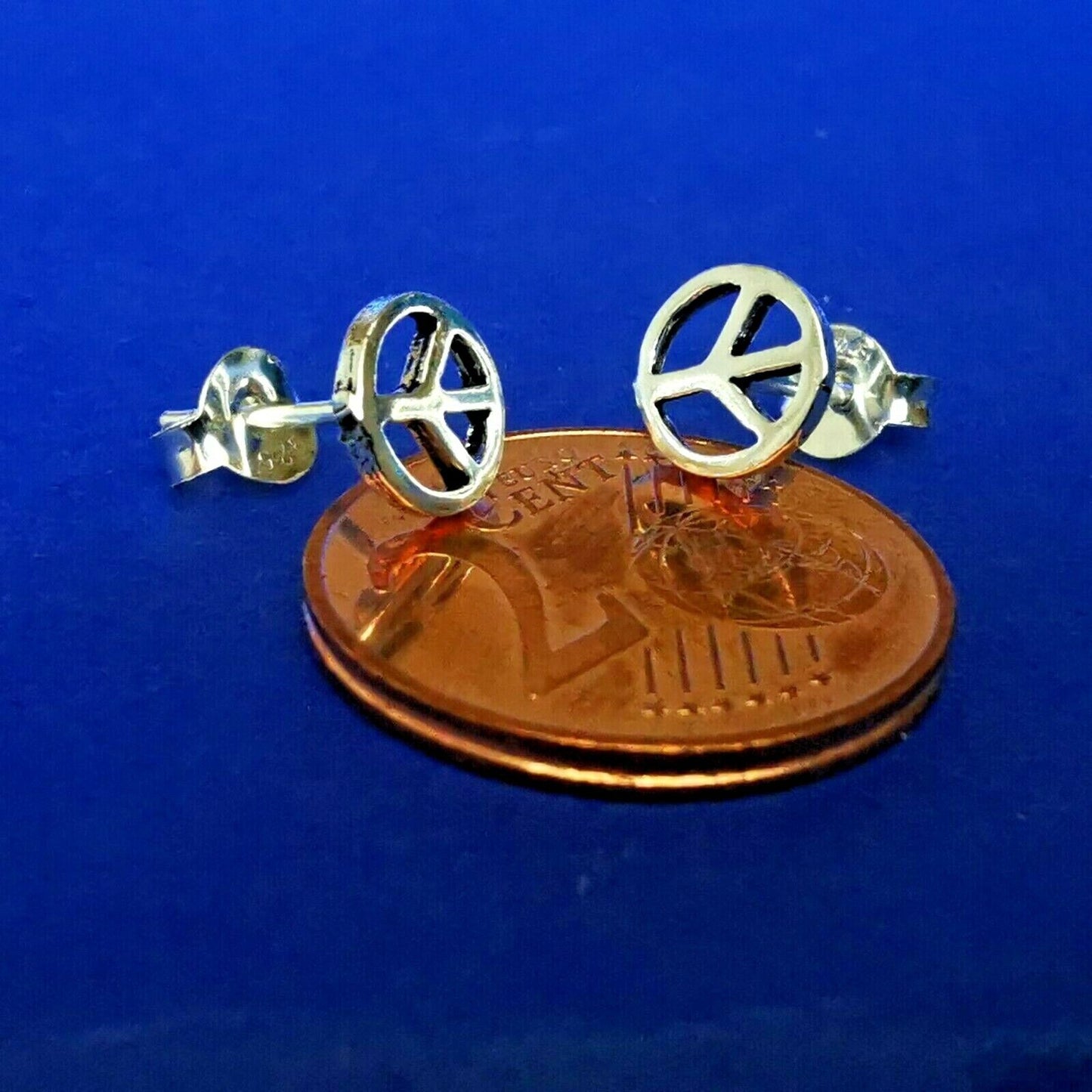 Ohrstecker aus Silber Peace CND Symbol