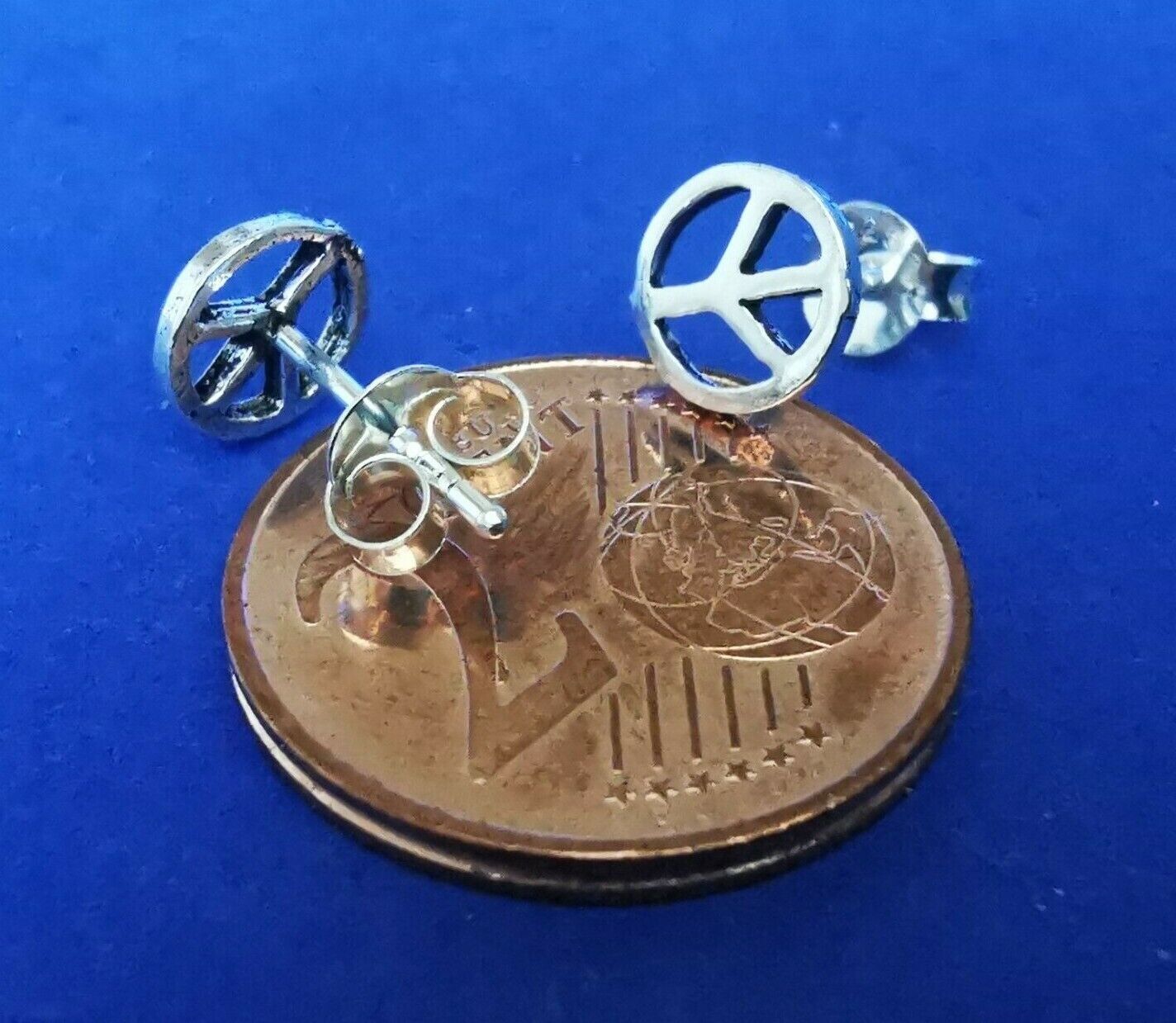 Ohrstecker aus Silber Peace CND Symbol