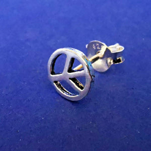 Ohrstecker aus Silber Peace CND Symbol