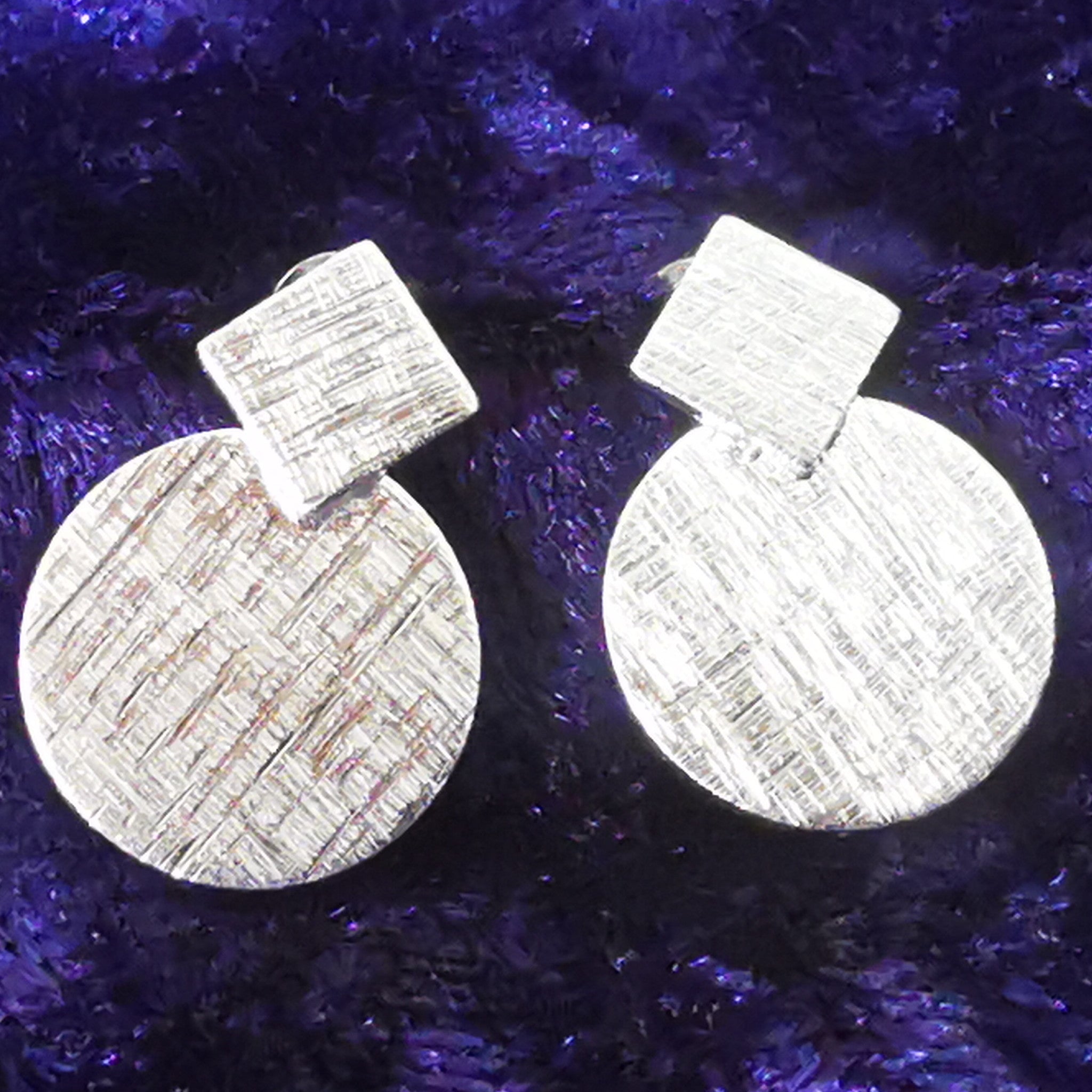 Ohrstecker aus Silber im Raute-Scheibe-Design - Ohrringe