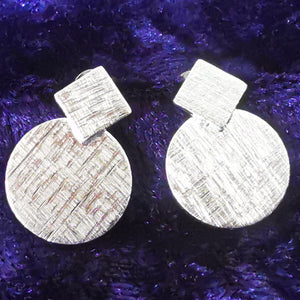 Ohrstecker aus Silber im Raute-Scheibe-Design - Ohrringe