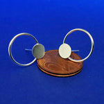 Lade das Bild in den Galerie-Viewer, Ohrstecker aus Silber im Scheiben-Ring Design
