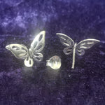 Lade das Bild in den Galerie-Viewer, Ohrstecker Schmetterling aus 925 Silber - Ohrringe
