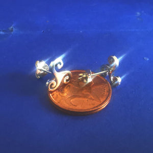 Ohrstecker Keltische Spirale Triskele 925 Silber - Ohrringe