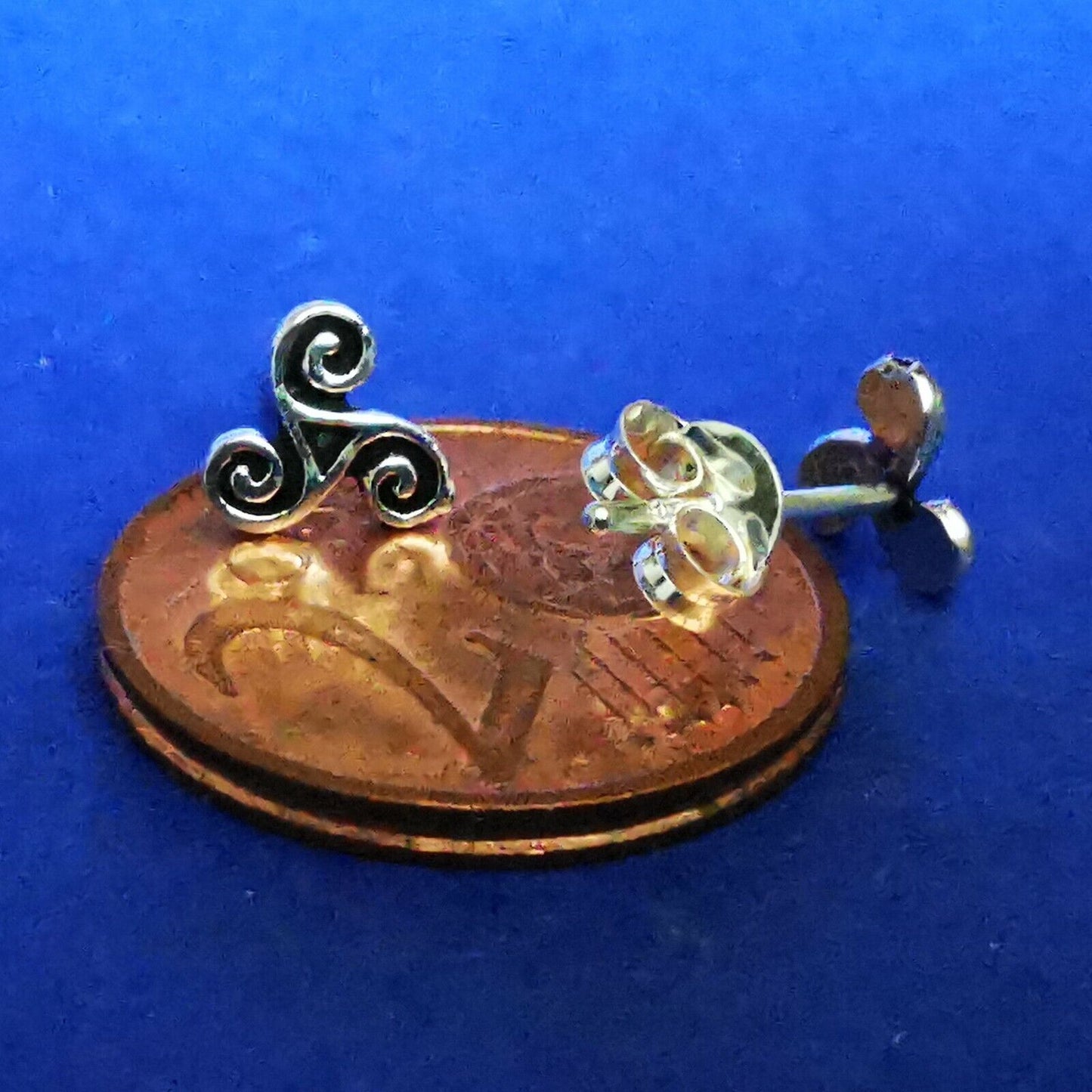 Ohrstecker Keltische Spirale Triskele 925 Silber - Ohrringe