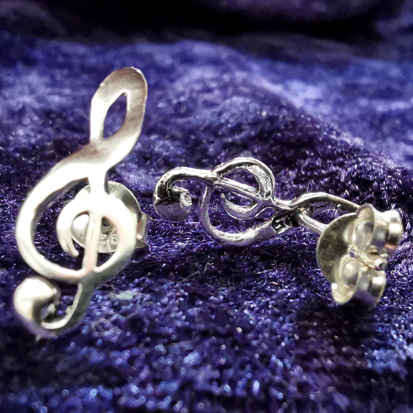 Ohrstecker aus Silber Violinschlüssel