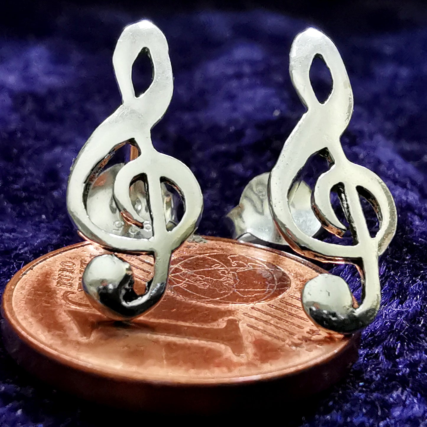 Ohrstecker aus Silber Violinschlüssel