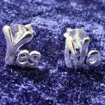 Lade das Bild in den Galerie-Viewer, Ohrstecker im Yes-No Design aus 925 Silber – Ohrringe
