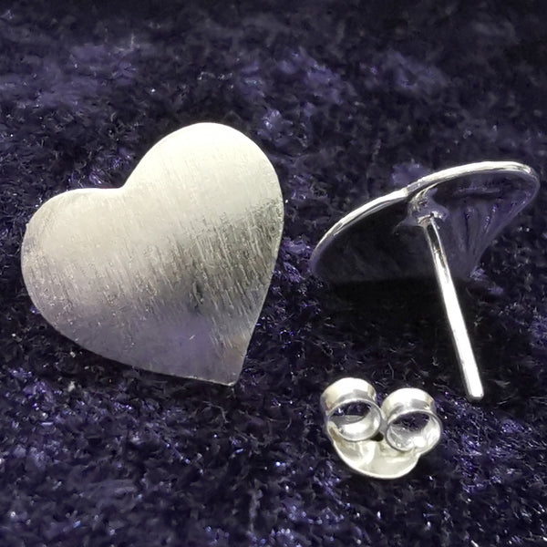 Ohrstecker Herz Silber - – gross Ohrstecker 925 Ohrringe Ohrringe Silber aus
