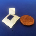 Lade das Bild in den Galerie-Viewer, Ohrstecker Rauten 925 Silber gebürstet - Ohrringe Minimalschmuck
