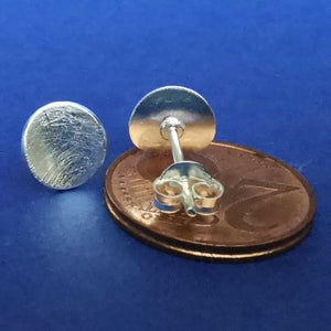 Ohrstecker aus Silber Parabol Scheibe gebürstet - Ohrringe