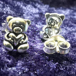 Lade das Bild in den Galerie-Viewer, Ohrstecker aus Silber Teddybär  – Ohrringe
