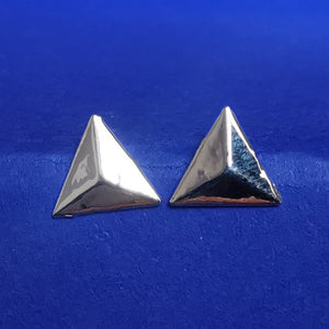Ohrstecker Dreiecke im 3D-Design aus 925er Silber - Ohrringe