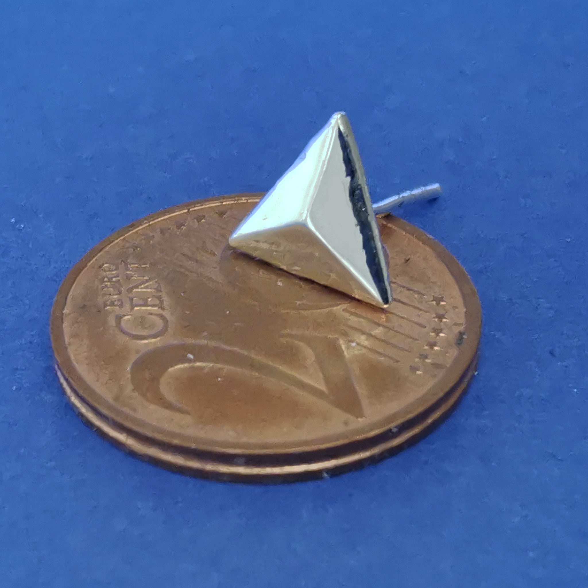 Ohrstecker Dreiecke im 3D-Design aus 925er Silber - Ohrringe