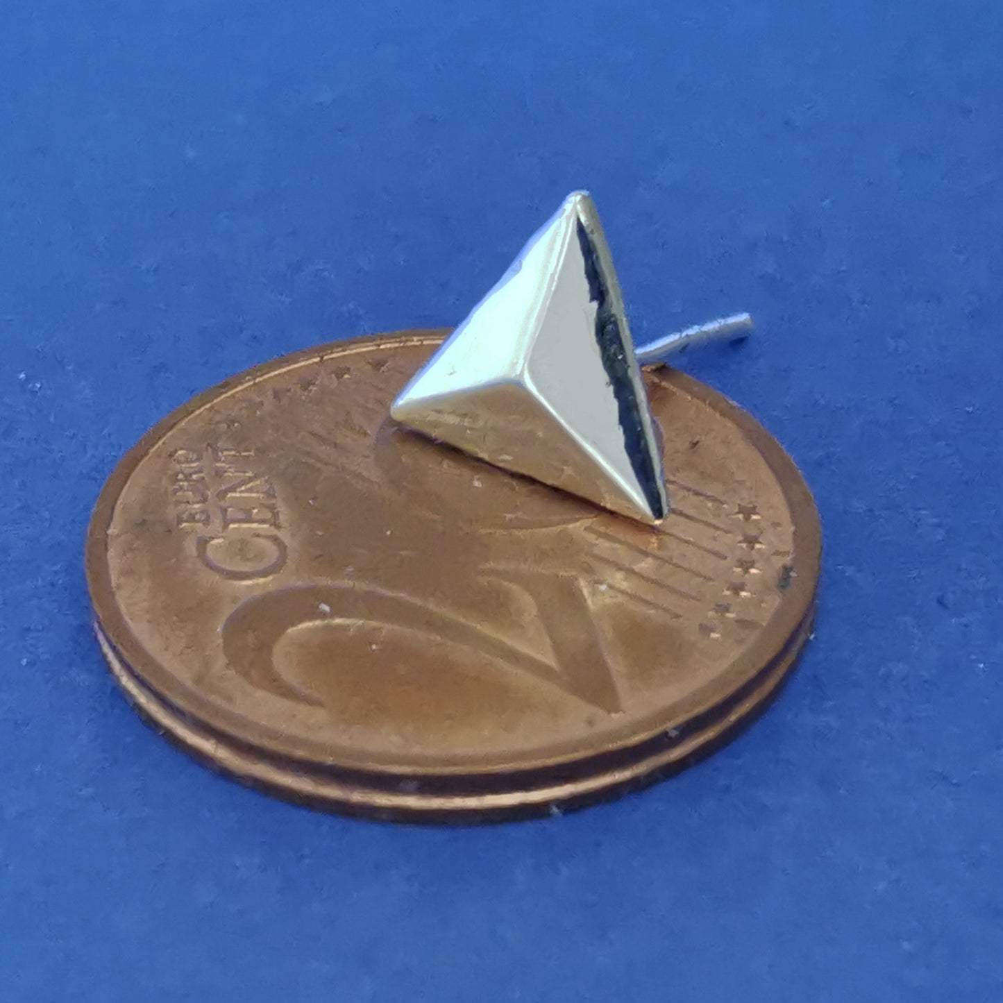 Ohrstecker Dreiecke im 3D-Design aus 925er Silber - Ohrringe