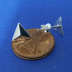 Ohrstecker Dreiecke im 3D-Design aus 925er Silber - Ohrringe